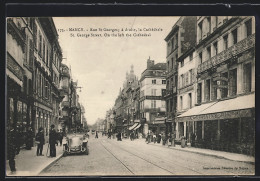CPA Nancy, Rue St-Georges, à Droite, La Cathédrale  - Nancy