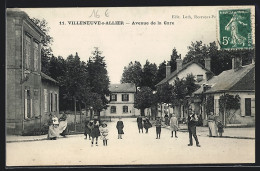 CPA Villeneuve-s-Allier, Avenue De La Gare  - Other & Unclassified