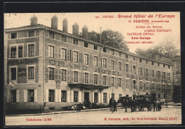 CPA Bourg, Grand Hotel De L`Europe, C. Rebière, Propriétaire  - Non Classés