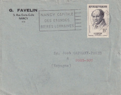 LETTRE  1958 NANCY - Storia Postale