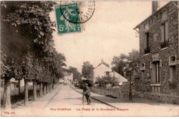 VIRY-CHATILLON: La Poste Et Le Boulevard Husson - Très Bon état - Viry-Châtillon