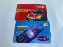- 5 - Oberthur Card Systems  2 Different Cards - Andere & Zonder Classificatie