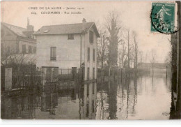COLOMBES: Crue De La Seine Janvier 1910, Rue Inondée - Très Bon état - Colombes