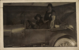 Photo CPA Drei Frauen In Einem Automobil - Other & Unclassified