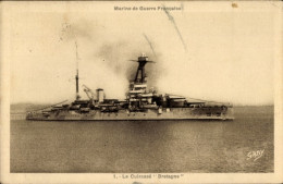 CPA Französisches Kriegsschiff, Bretagne, Cuirassé - Autres & Non Classés