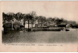 COLOMBES: La Crue De La Seine Janvier 1910 Les Quatre Routes - Très Bon état - Colombes