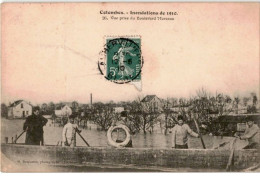 COLOMBES: Inondation De 1910 Vue Prise Du Boulevard Marceau - Très Bon état - Colombes