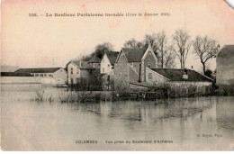 COLOMBES: La Banlieue Parisienne Inondée Crue De Janvier 1910 - état - Colombes