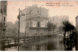 COLOMBES: Crue De La Seine Janvier 1910 Les Ponts établis Par Le Génie - Très Bon état - Colombes