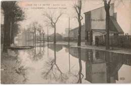 COLOMBES: Crue De La Seine Janvier 1910 Boulevard National - Très Bon état - Colombes