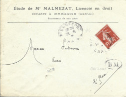 1A1 --- 15 PIERREFORT BM Brezons Me Malmezat, Notaire - 1877-1920: Periodo Semi Moderno
