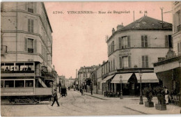 TRANSPORT: Chemin De Fer, Tramway, Vincennes Rue De Bagnolet - Très Bon état - Tramways