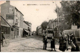 TRANSPORT: Chemin De Fer Et Tramway, Montfermeil, La Grande Rue - Très Bon état - Tramways