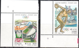 Italia 2000 Olimpiadi Di Sidney 2 Valori Nuovi Perfetti - 1991-00: Mint/hinged
