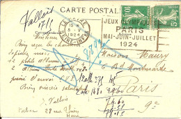1G4 --- 76 LE HAVRE Flier Jeux Olympiques Paris Mai-juin-juillet 1924 - Sommer 1924: Paris