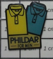 711e Pin's Pins / Beau Et Rare / MARQUES / PHILDAR FOR MEN CHEMISE CHEMISETTE - Trademarks