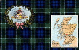 Blason Landkarten CPA Schottland, Badge Laurel - Autres & Non Classés