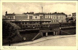 CPA Żary Sorau Niederlausitz Ostbrandenburg, Bahnhof, Gleisseite, Unterführung - Neumark