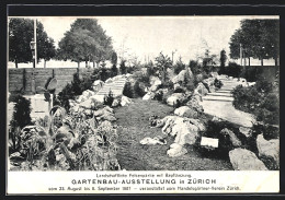 AK Zürich, Gartenbau-Ausstellung 1907, Landschaftliche Felsenpartie Mit Bepflanzung  - Exhibitions