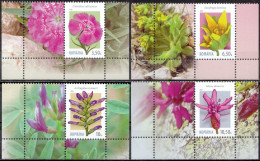 2022, Romania, Endemic Plants In Carpathian Mountains, Flowers, Plants (Flora), 4 Stamps+Label M2, MNH(**), LPMP 2382 - Ungebraucht