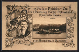 AK Hamburg, 19. Deutscher Philatelistentag Und 11. Bundestag Dt.-Österr. Philatelisten Vereine, Alsterlust, Ganzsache  - Stamps (pictures)