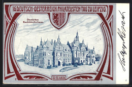 AK Leipzig, 16. Deutsch-Österreich. Philatelisten-Tag 1904, Buchhändlerhaus, Ganzsache  - Briefmarken (Abbildungen)