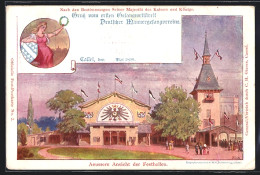 Künstler-AK Cassel, Gesangswettstreit Deutscher Männervereine 1899, Festhalle, Sängerfest, Ganzsache  - Briefkaarten