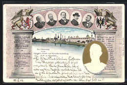 Lithographie Düsseldorf, Industrie-, Kunst- Und Gewerbe-Ausstellung 1902, Wappen, Ganzsache  - Expositions