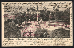 AK Ganzsache PP27C239: Stuttgart, Schlossplatz Mit Jubiläumssäule  - Postcards
