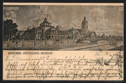 Künstler-AK München, Deutsches Museum, Ganzsache Bayern  - Postcards