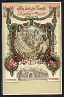 Lithographie Frankfurt Am Main, XI. Deutsches Turnfest 1908, Wappen, Ganzsache  - Andere & Zonder Classificatie