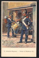 Künstler-AK Anton Hoffmann - München: Nürnberg, Wache Des 14. Infanterie-Regimentes 1851, Ganzsache Bayern  - Hoffmann, Anton - Munich