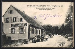 CPA Wangenburg I. E.-Obersteigen, Restaurant Zum Goldbrunnen Von Franz Diss  - Autres & Non Classés