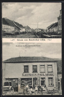CPA Rauweiler I. Els., Kaufhaus U. Handstickerei-Fabrik Paul Moss, Vue De La Rue  - Autres & Non Classés