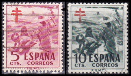 1951 - ESPAÑA - PRO TUBERCULOSO - EDIFIL 1103,1104,1105 - SERIE COMPLETA - Gebraucht