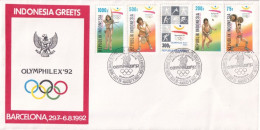 FDC INDONESIA  1992 - Sommer 1992: Barcelone