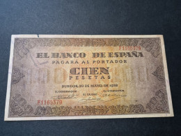 SPAIN BANKNOTE 100 PESETAS 1938 XF+/aUNC BILLETE ESPAÑA *COMPRAS MULTIPLES CONSULTAR* - 100 Pesetas