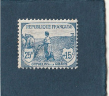 ///   FRANCE ///     N° 151 Orphelin De Guerre -* (a Peine Visible) Côte 100€ - Unused Stamps