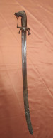 SABRE COURBE NIMCHA MAROCAIN AVEC MARQUAGES SUR LAME, OXYDATION - Blankwaffen