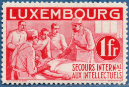 Luxemburg 1935 1 Fr, Surgeon At Operating Room With Patient, International Aid Emigrated Scientists 1 Value MH - Medizin