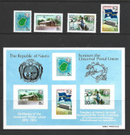 Nauru 1974 UPU Set Of 4 & Miniature Sheet MNH - Nauru