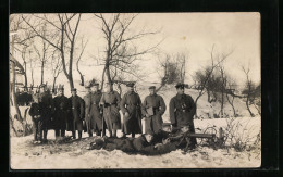 Foto-AK Soldaten Im Schnee Mit MG 08 /15  - War 1914-18