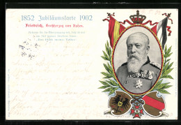 AK Regierungsjubiläum 1852 - 1902, Grossherzog Friedrich Von Baden  - Koninklijke Families