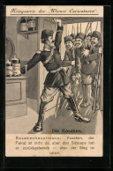 AK Wiener Karikaturen, Russische Soldaten, Kosaken Haben Schnaps Erbeutet  - War 1914-18