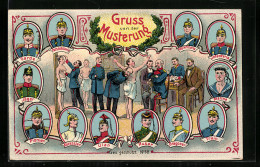 AK Gruss Von Der Musterung, Männer Werden Gemustert, Soldatenklassen  - Guerre 1914-18