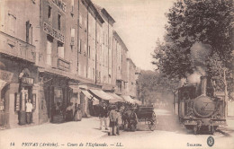 PRIVAS (Ardèche) - Cours De L'Esplanade - Passage Du Tramway, Coiffeur - Ecrit 1917 (2 Scans) - Privas