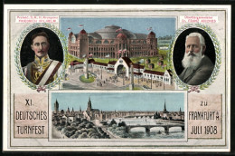 AK Frankfurt A. M., XI. Deutsches Turnfest 1908, Kronprinz Friedrich Wilhelm  - Other & Unclassified