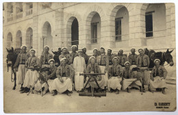 Belle Carte Photo - 4e Régiment De Tirailleurs Algériens - Mitrailleuses - 14 Juillet 1911 à Bizerte - Karsenty - Guerre, Militaire