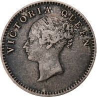 Inde Britannique, Victoria, 2 Annas, 1841, Bombay, Argent, TB+, KM:459 - Kolonies