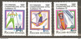 Olympics Winter & Summer: 2 Full Sets Of 3 Mint Stamps, Russia, 1992, Mi#220-222, 245-7, MNH - Winter 1992: Albertville